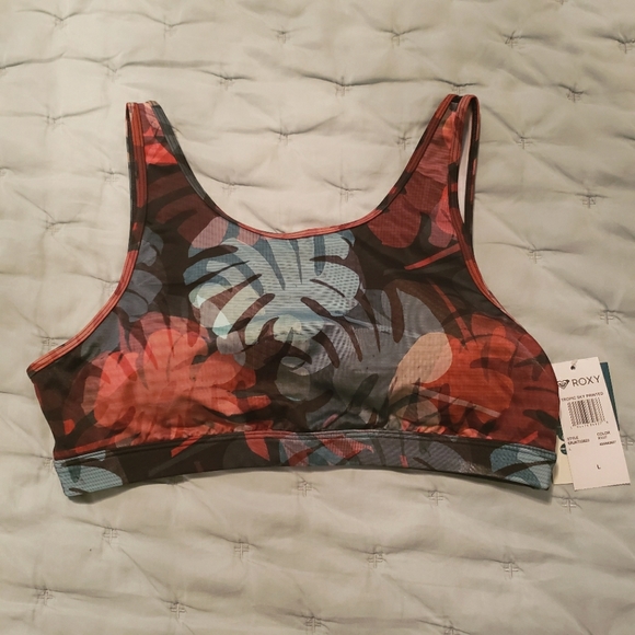 Roxy Other - Roxy Sports Bra Tropical Print Size Large